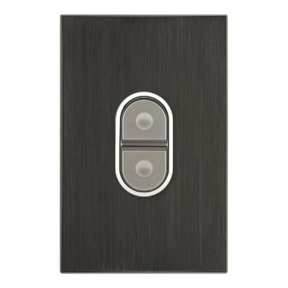 Picture of Flush Switch, Saturn Series, 1 Gang, 2 Pole, 415VAC, Push Button