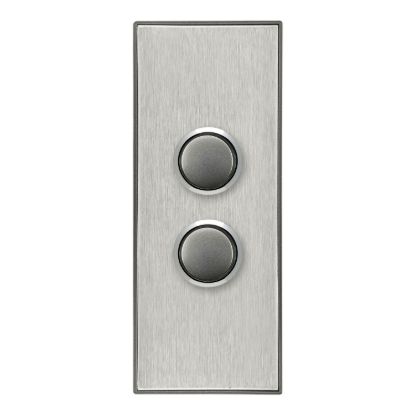 Picture of Push Button Switch LED Architrave, Saturn Series, 2 Gang, 250V, 16AX/20A