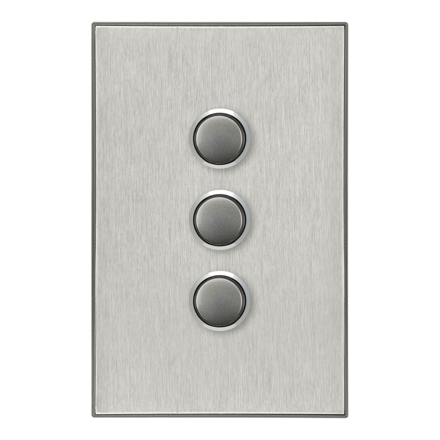 Picture of Push Button Switch LED, Saturn Series, 3 Gang, 250V, 16AX/20A