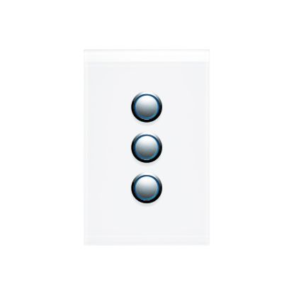 Picture of Push Button Switch LED, Saturn Series, 3 Gang, 250V, 16AX/20A