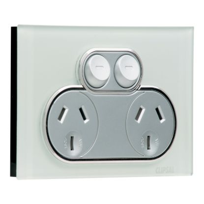 Picture of Double Switch Power Point, Saturn Series, 250V, 10A