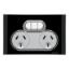 Picture of Double Switch Power Point, Saturn Series, 250V, 10A, Non-removable, Extra Switch