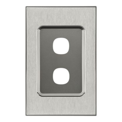 Picture of Switch Grid Plate and Cover, Saturn Series, 2 Gang, Vertical/Horizontal Mount