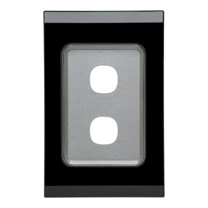 Picture of Switch Grid Plate and Cover, Saturn Series, 2 Gang, Vertical/Horizontal Mount