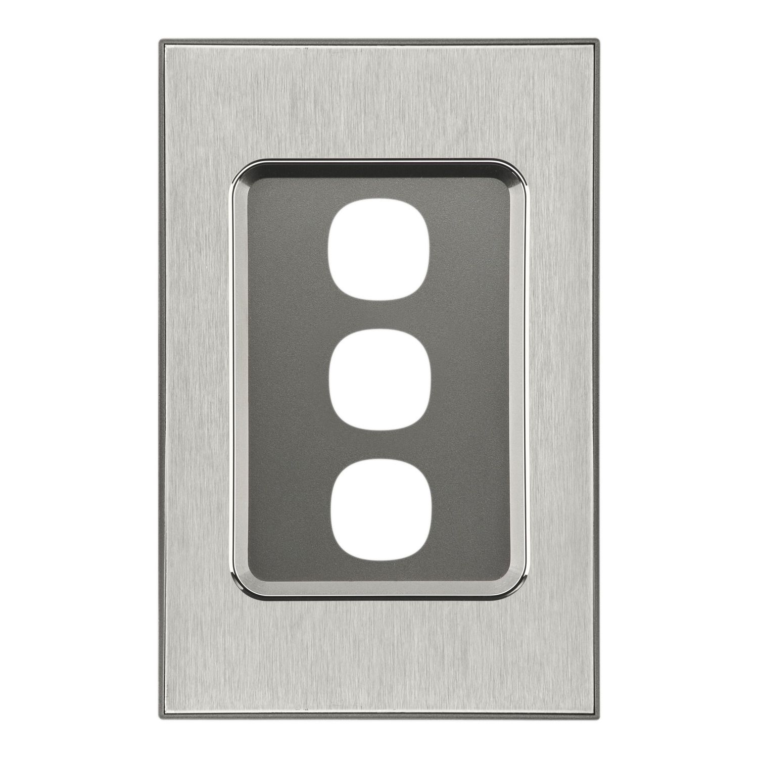 Picture of Switch Grid Plate and Cover, Saturn Series, 3 Gang, Vertical/Horizontal Mount