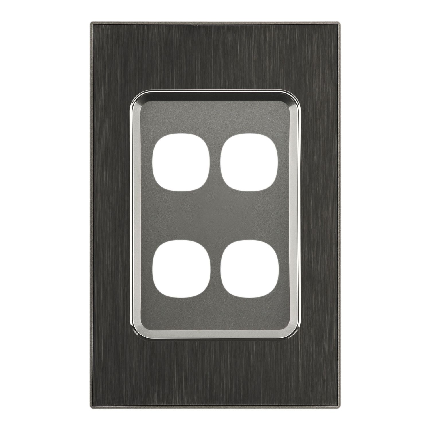 Picture of Switch Grid Plate and Cover, Saturn Series, 4 Gang, Vertical/Horizontal Mount