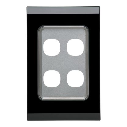 Picture of Switch Grid Plate and Cover, Saturn Series, 4 Gang, Vertical/Horizontal Mount