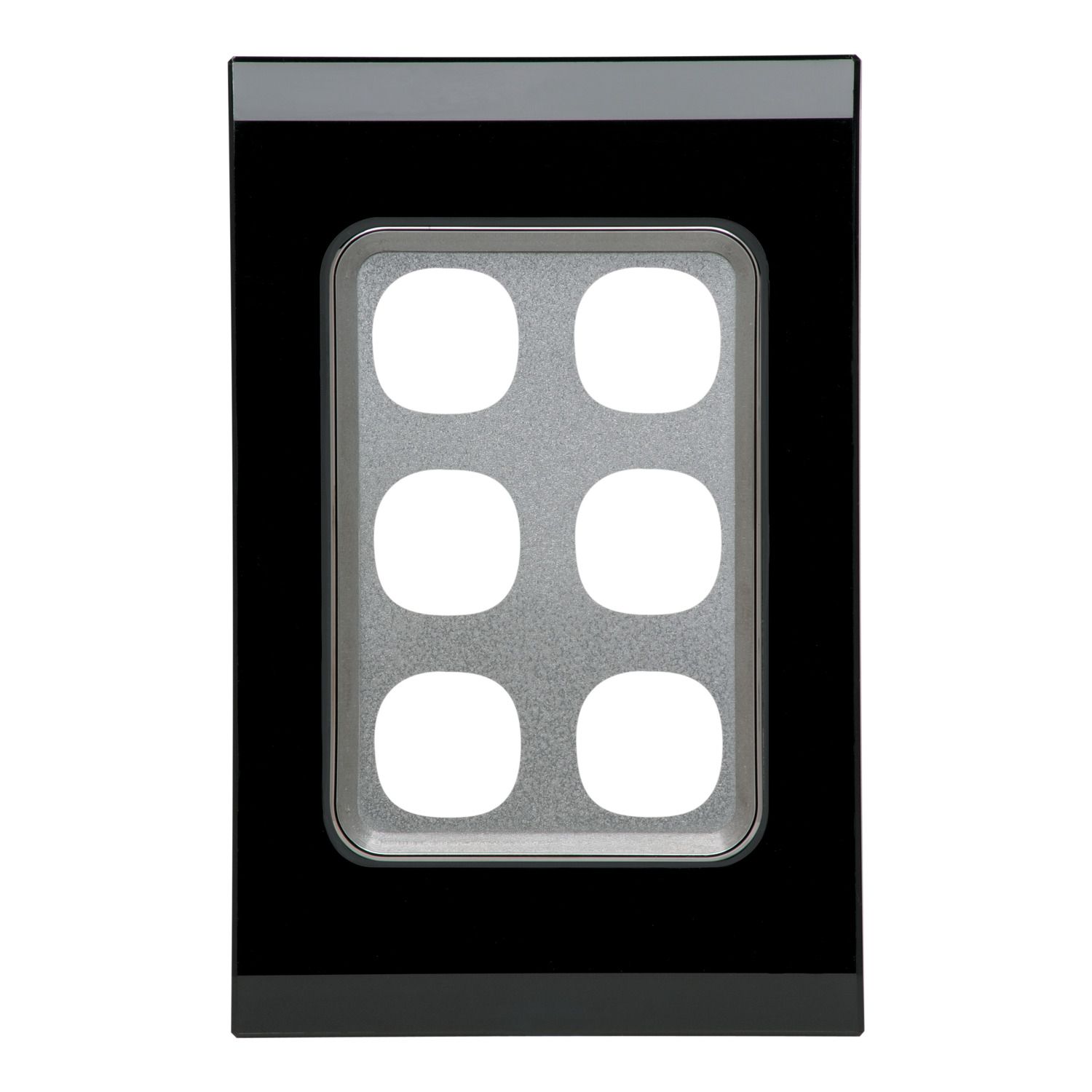Picture of Switch Grid Plate and Cover, Saturn Series, 6 Gang, Vertical/Horizontal Mount