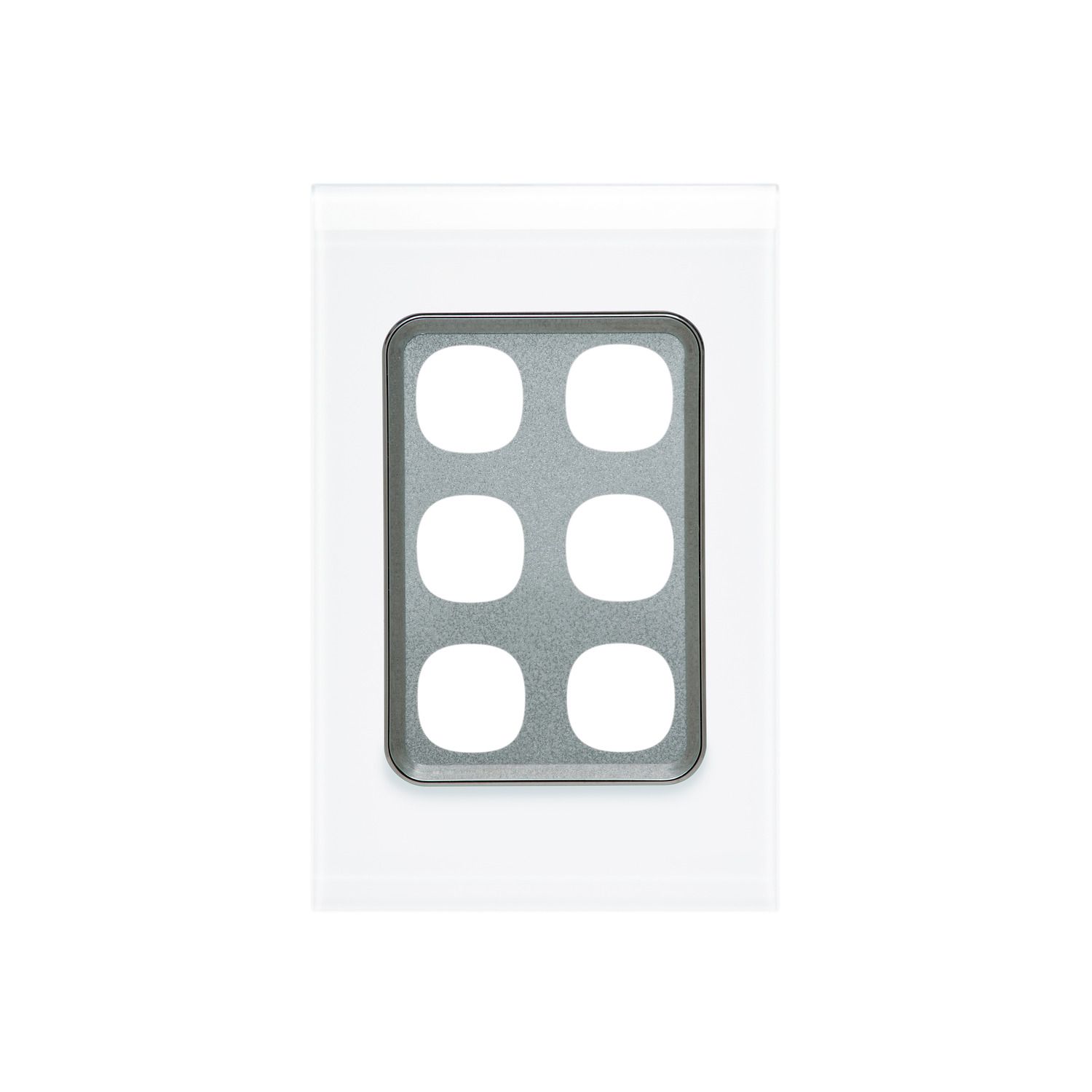 Picture of Switch Grid Plate and Cover, Saturn Series, 6 Gang, Vertical/Horizontal Mount