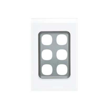 Picture of Switch Grid Plate and Cover, Saturn Series, 6 Gang, Vertical/Horizontal Mount