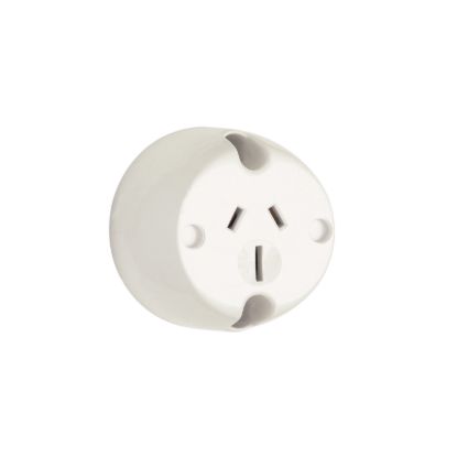 Picture of Single Socket Outlet, Standard Series, 250VAC, 15A, 3 PIN, Surface Mount