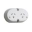 Picture of Twin Socket Outlet, Standard Series, 250VAC, 10A, 3 Pin