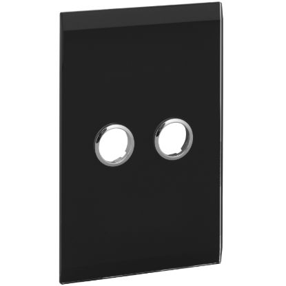 Picture of Glass Fascia, C-Bus Control and Management System, 2 Gang, Saturn Series, Rectangular