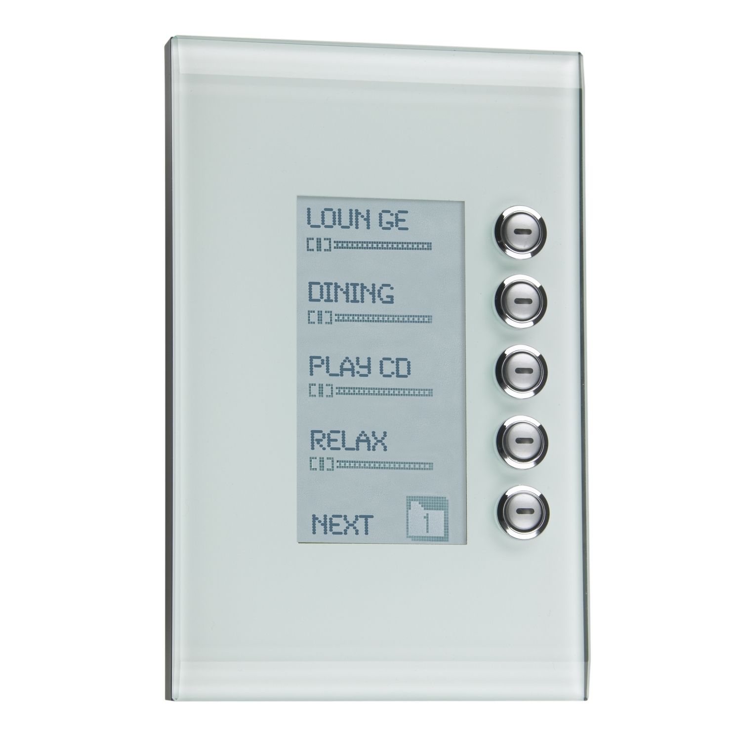 Picture of Glass Fascia, C-Bus Control and Management System, 5 Gang, Saturn Series