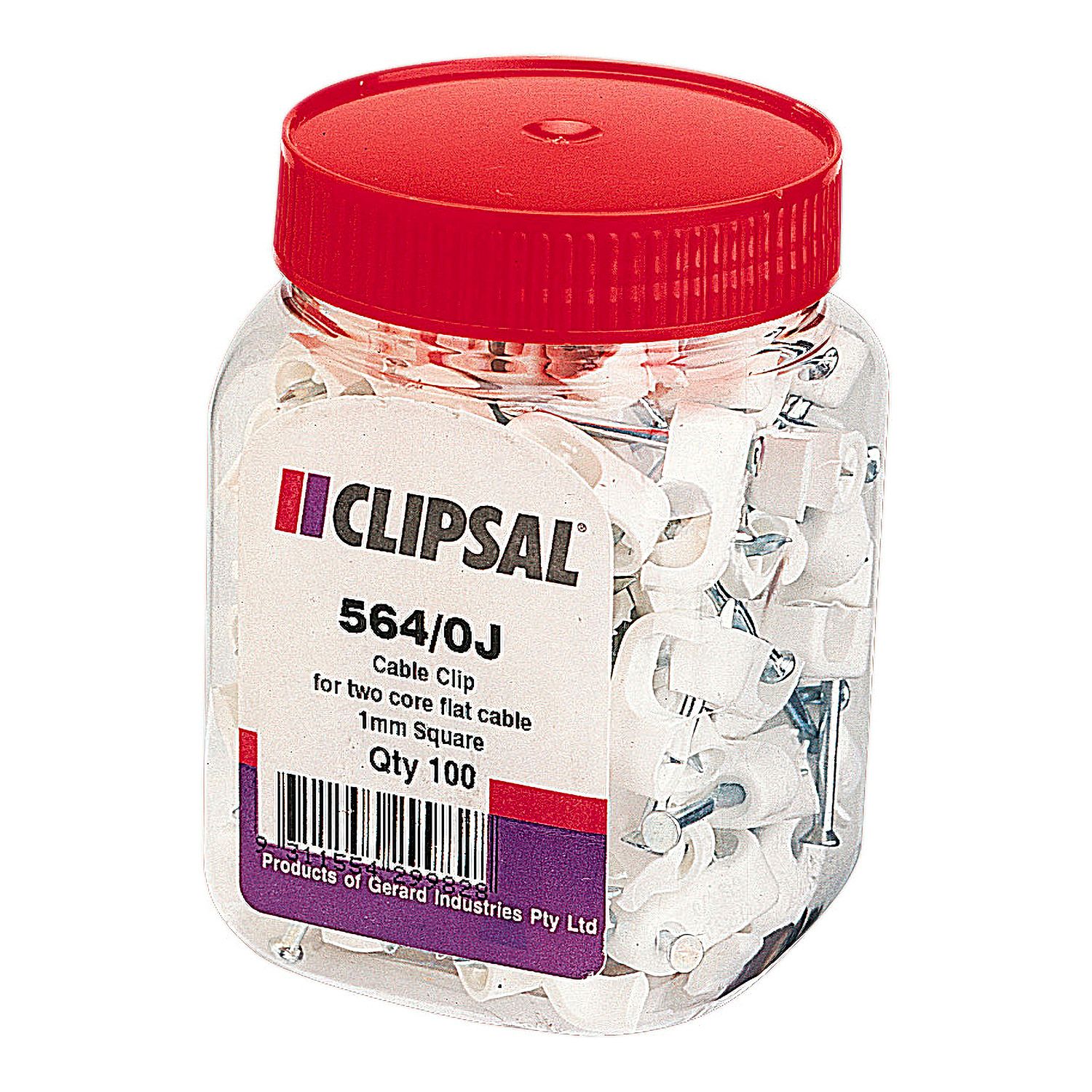 Picture of Cable Clip, Clipsal - General Accessories, to Suit 1mm² / 1.5mm²And 2.5mm², Jar 150