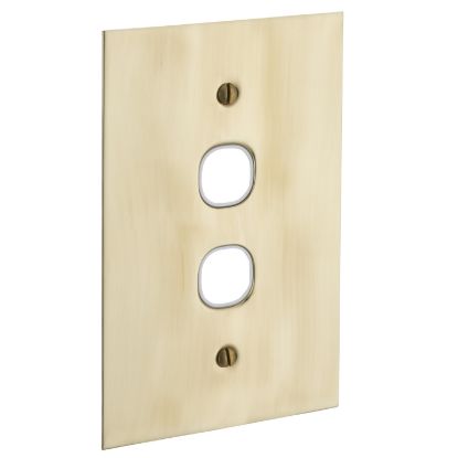 Picture of Switch Grid Plate and Cover, Metal Plate Series, 2 Gang, BBSL Style, Less Mechanism, Over Size