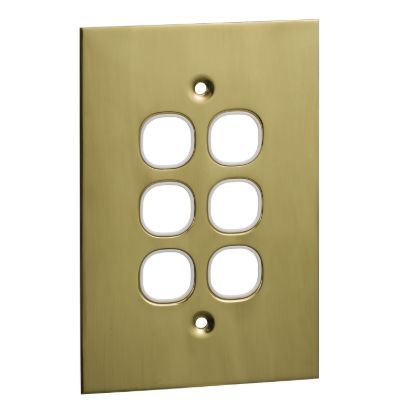 Picture of Switch Grid Plate and Cover, Metal Plate Series, 6 Gang, BBSL Style, Less Mechanism, Over Size