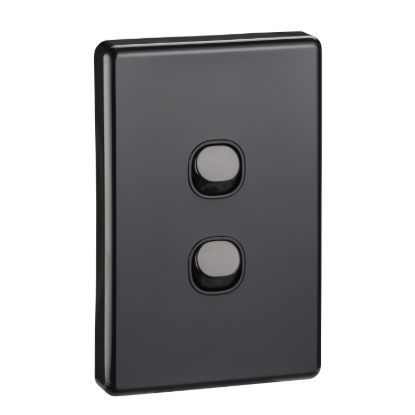 Picture of Flush Switch, Classic C2000 Series, 2 Gang, 250VAC, 10A, Standard, Vertical