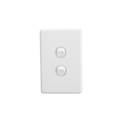 Picture of Flush Switch, Classic C2000 Series, 2 Gang, 250VAC, 10A, Standard, Vertical