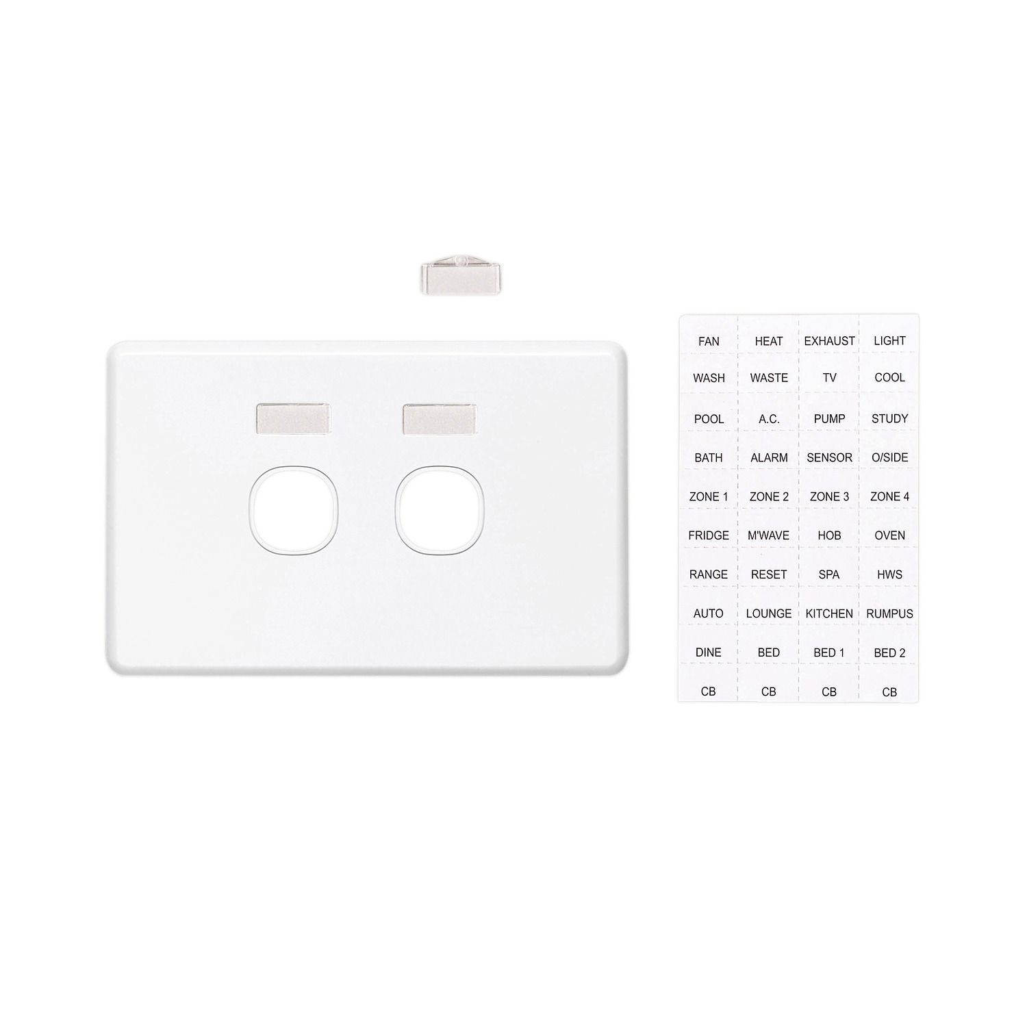 Picture of Switch Grid Plate and Cover, Classic C2000 Series, 2 Gang, Horizontal Mount