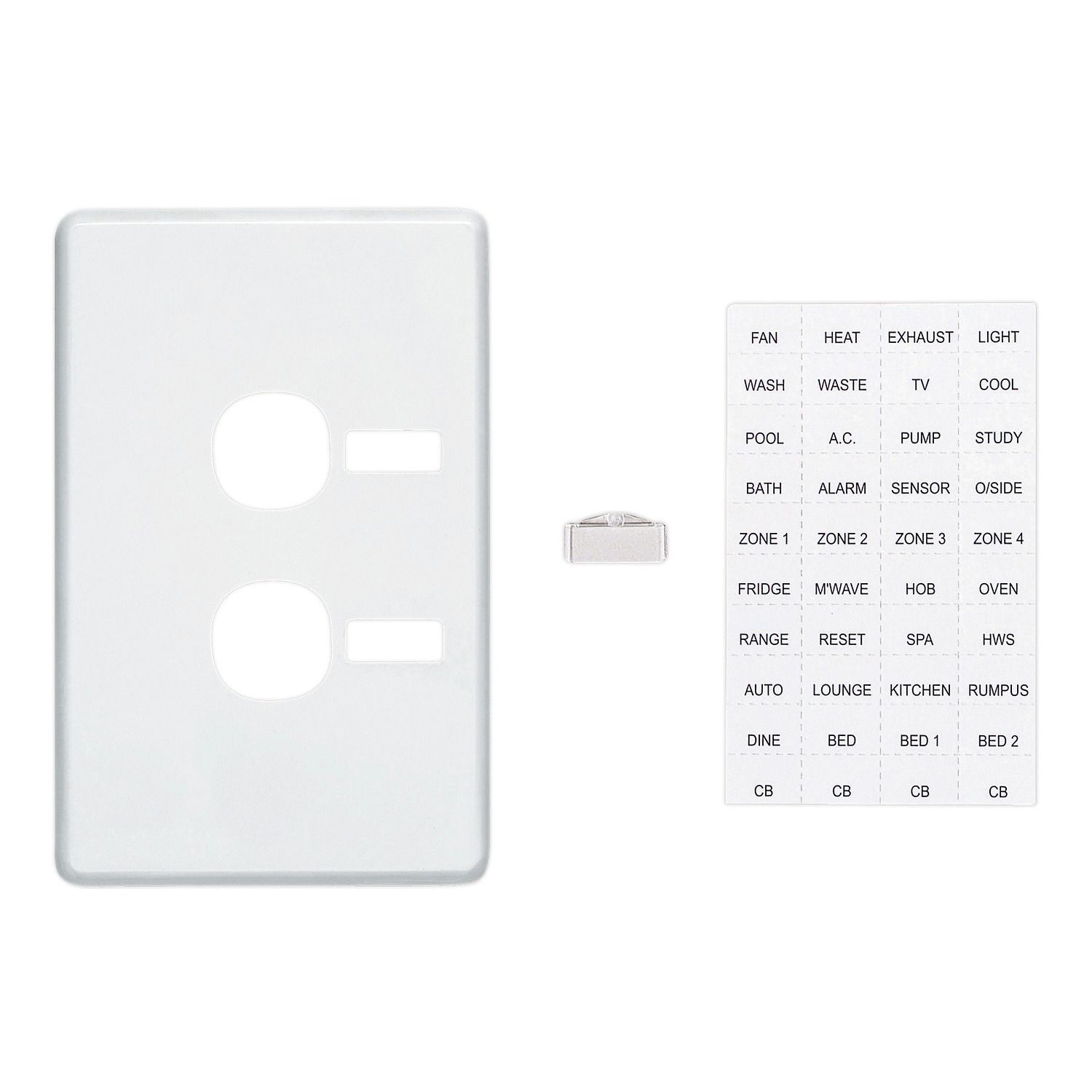 Picture of Switch Plate Cover, Classic C2000 Series, 2 Gang, Vertical Mount, with ID Window