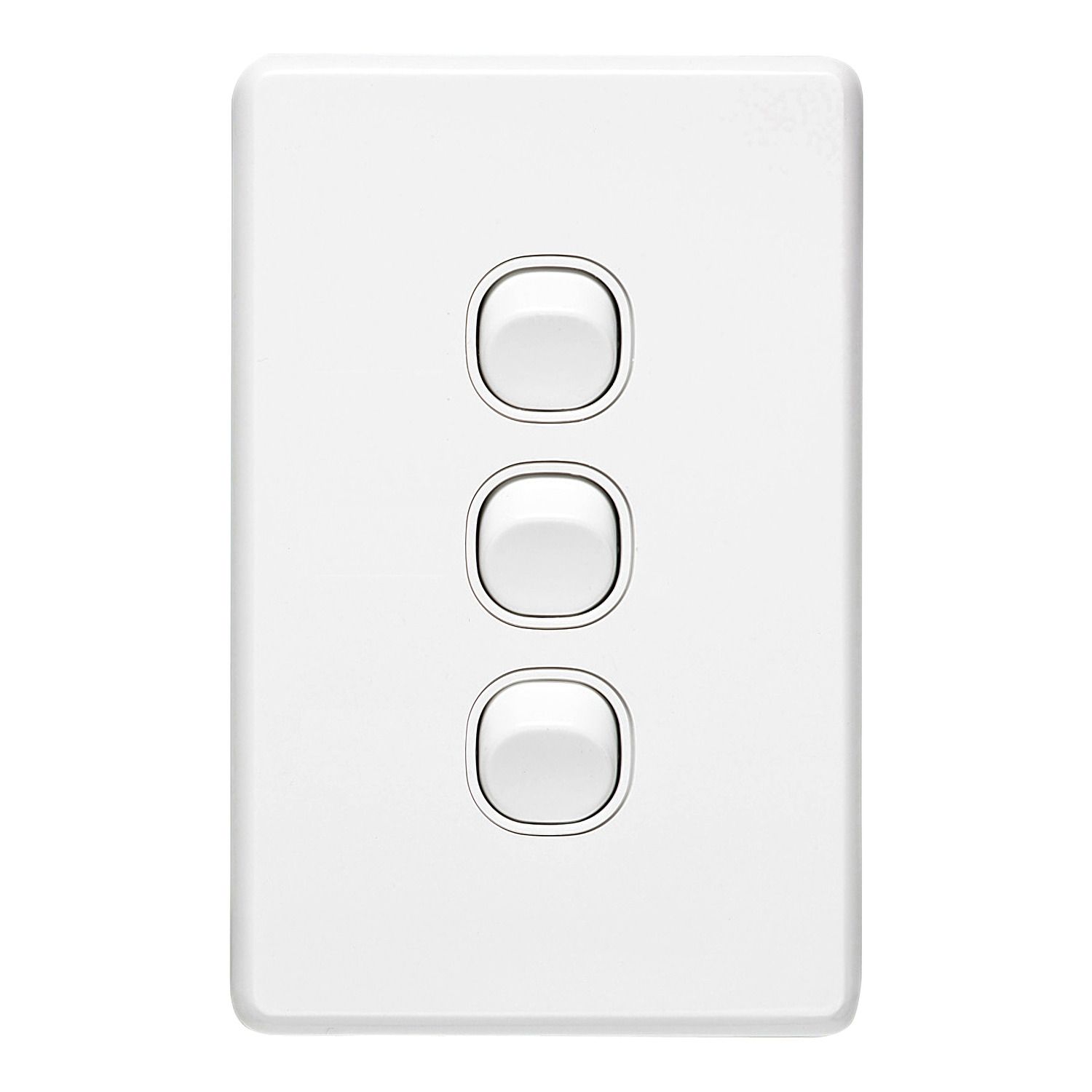 Picture of Flush Switch, Classic C2000 Series, 3 Gang, 250VAC, 10A, Vertical