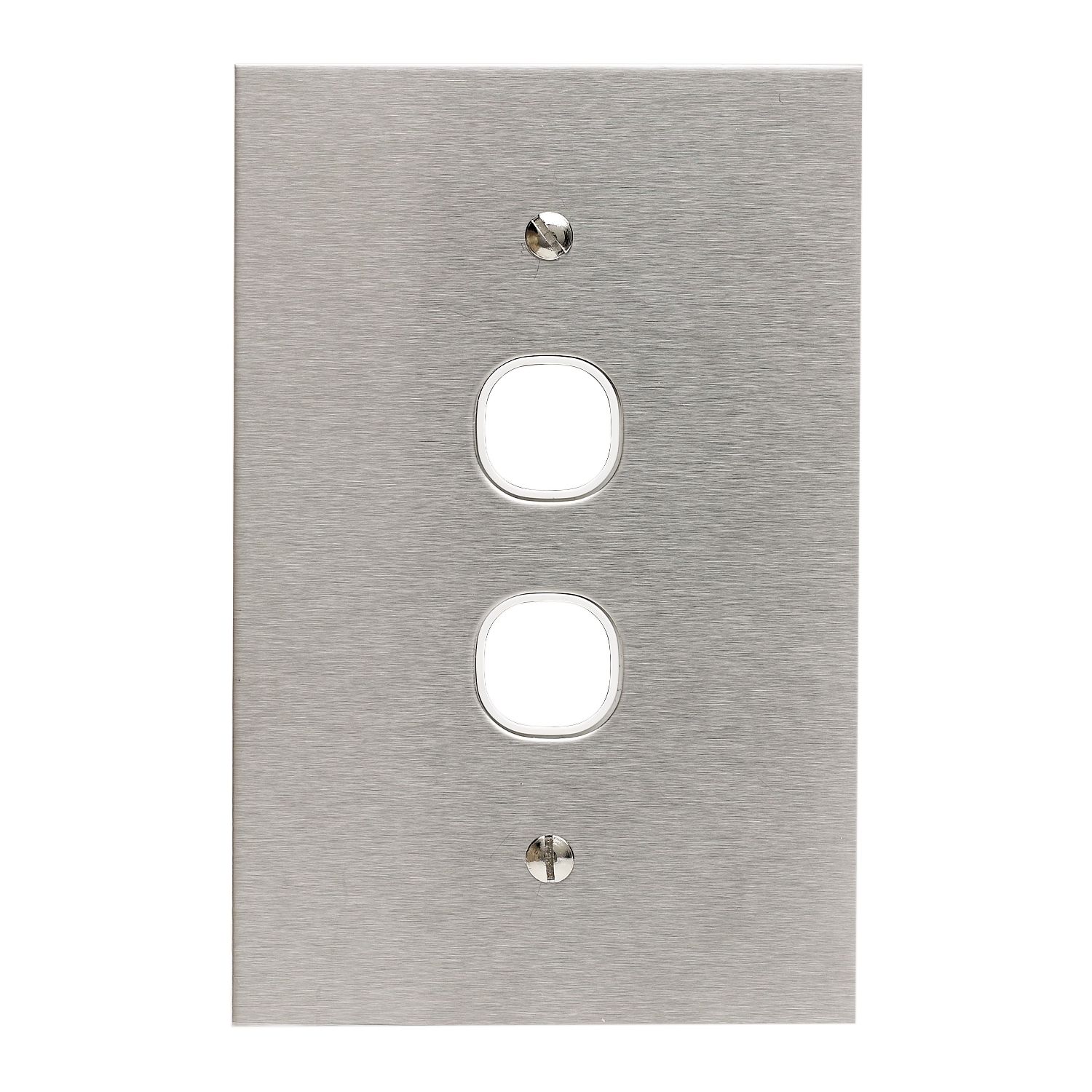 Picture of Switch Grid Plate and Cover, Metal Plate Series, 2 Gang, BSL Style, Less Mechanism, Over Size