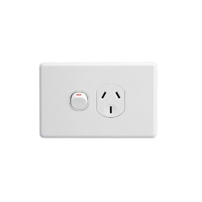 Picture of Single Switch Socket Outlet, Classic C2000 Series, Classic, 250V, 10A, Safety Shutter
