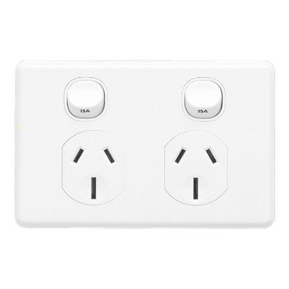 Picture of Switched Socket Outlet, Classic C2000 Series, Twin, 250V, 15A