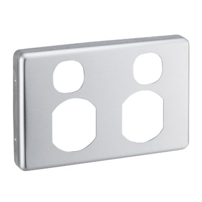 Picture of Socket Outlet Cover Plate, Classic C2000 Series, Horizontal Mount for Twin Switched Socket