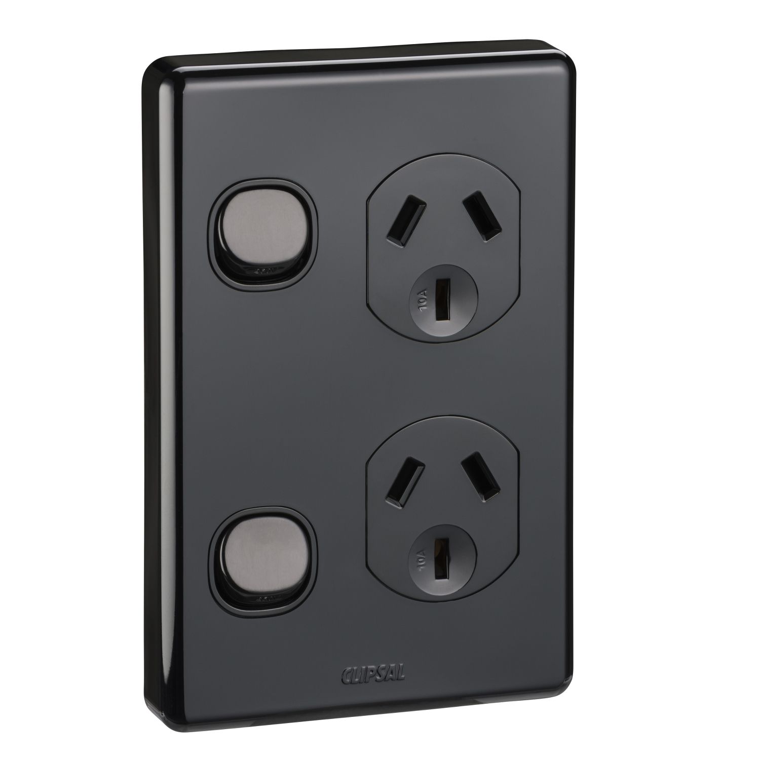 Picture of Switched Socket Outlet, Classic C2000 Series, Twin, 250V, 10A, Vertical