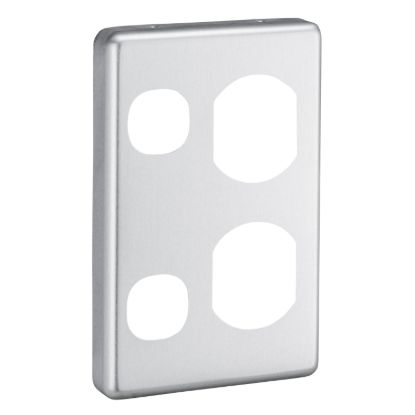 Picture of Socket Outlet Cover Plate, Classic C2000 Series, Vertical Mount, for Twin Vertical Switched Socket