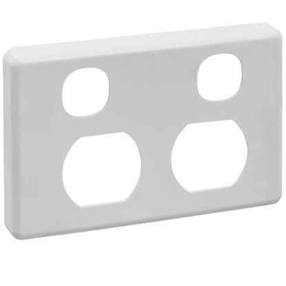Picture of Socket Outlet Cover Plate, Classic C2000 Series, Vertical Mount, for Twin Vertical Switched Socket