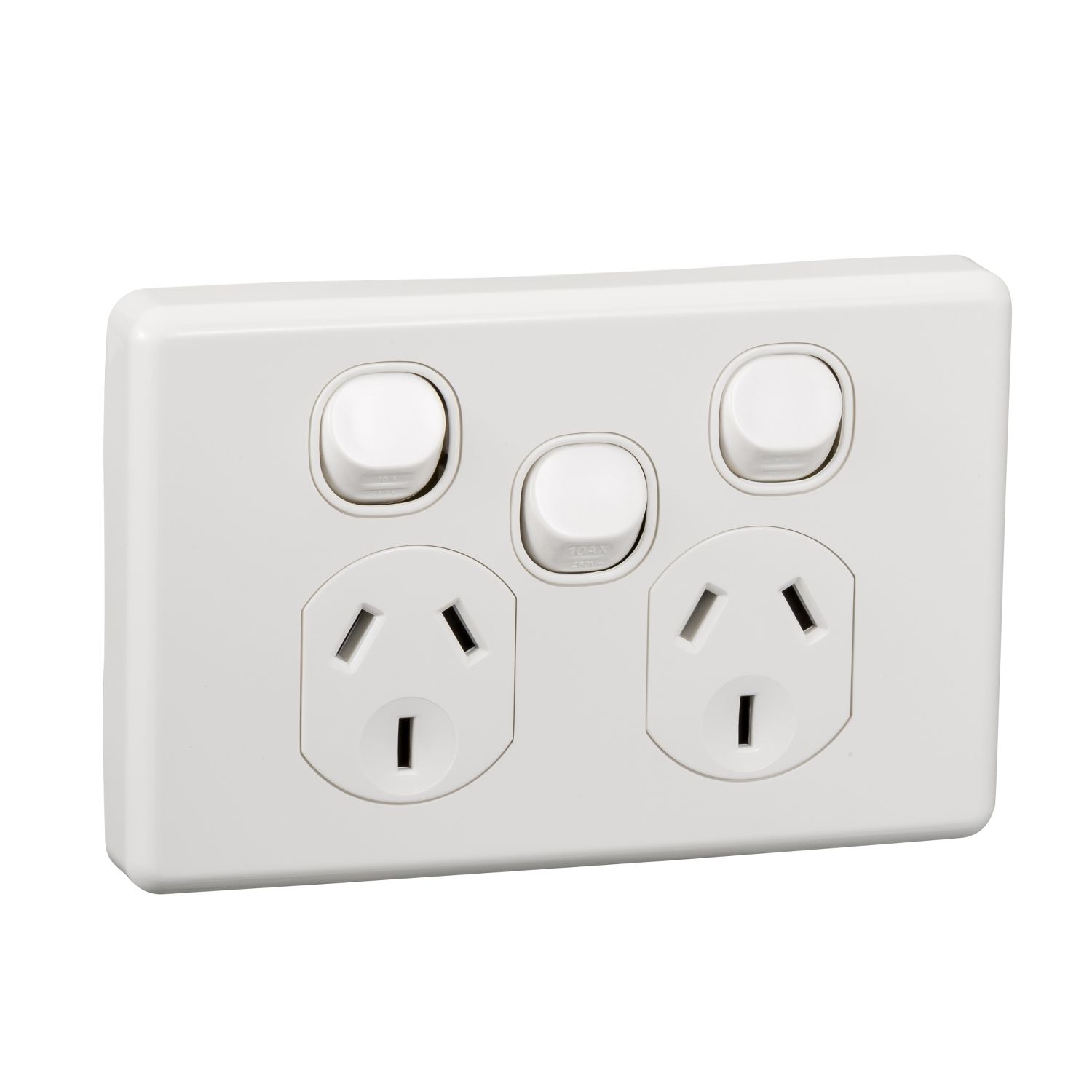 Picture of Switched Socket Outlet, Classic C2000 Series, Twin 250V 10A Removable Extra Switch Safety Shutter