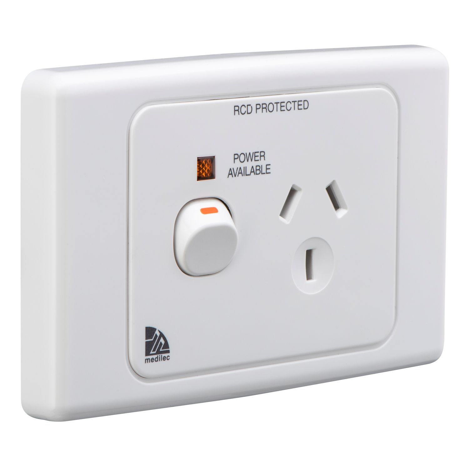 Picture of Single Switch Socket Outlet, Medilec, 250V, 10A