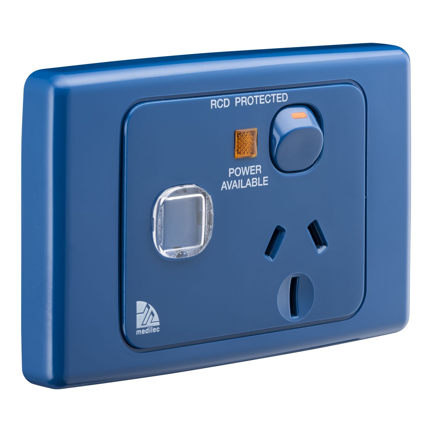 Picture of Single Switch Socket Outlet, Medilec, 250V, 15A, Circuit Identification