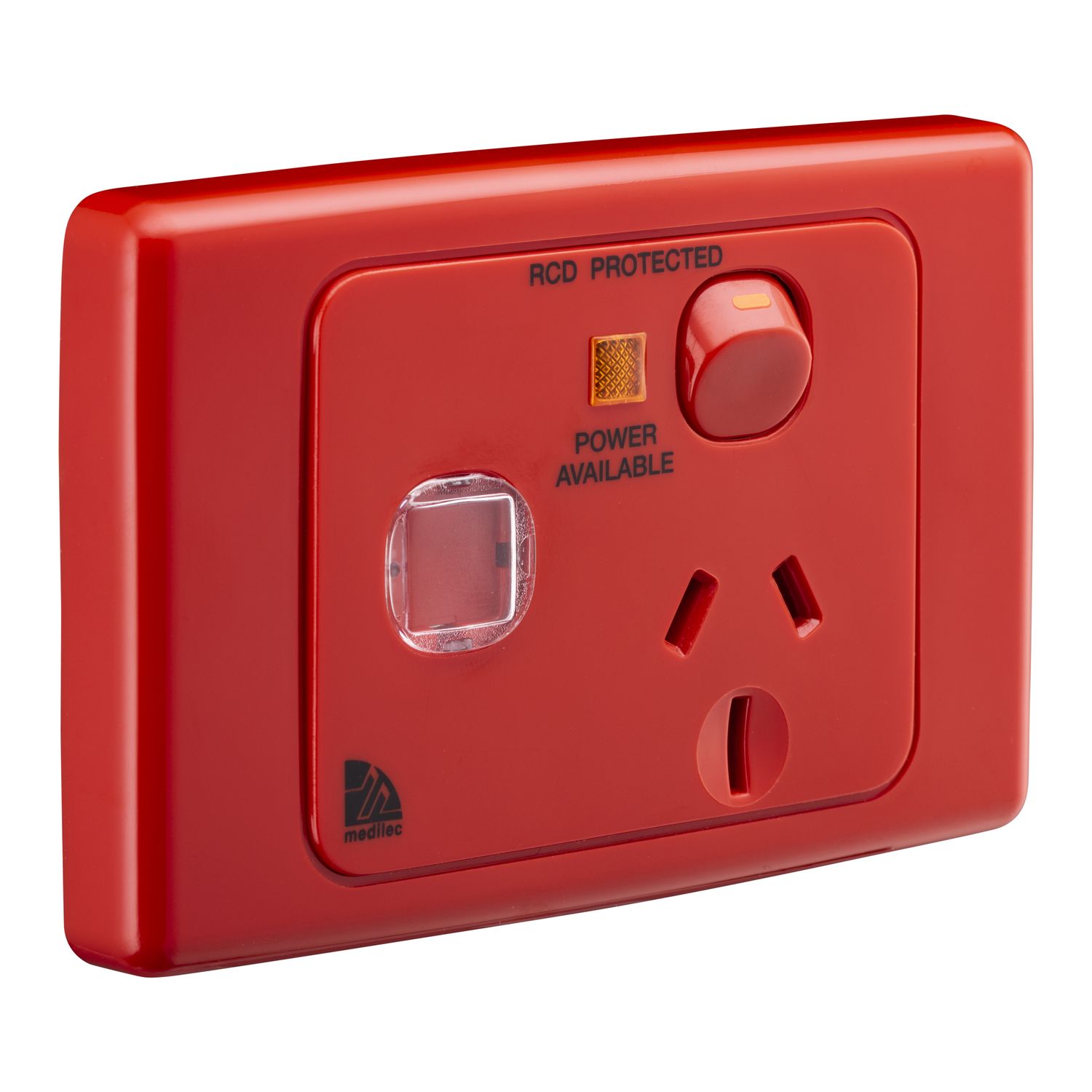 Picture of Single Switch Socket Outlet, Medilec, 250V, 15A, Circuit Identification