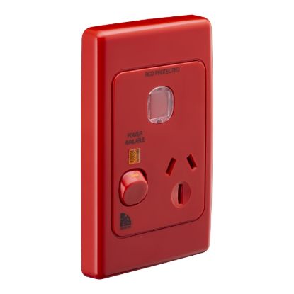 Picture of Single Switch Socket Outlet, Medilec, 250V, 15A, Vertical