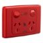 Picture of Twin Switch Socket Outlet, Medilec, 250V, 10A, 2 Gang, 1 Pole