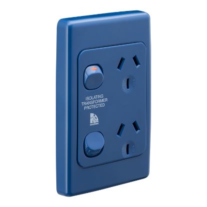 Picture of Socket, Medilec, Twin Vertical Double Pole