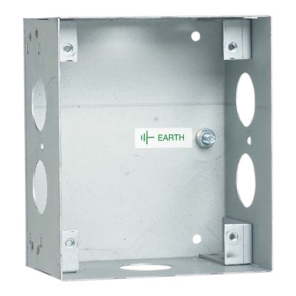Picture of Flush Mount Metal Plate, Medilec, Wall Boxes, 1 Gang, Wall Box