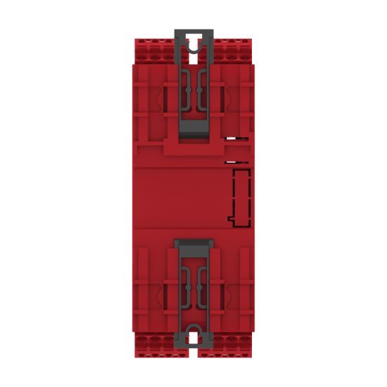 Picture of safety module, Harmony XPSU, Cat4, features XPSUAK with delayed outputs, 24V AC or DC, spring