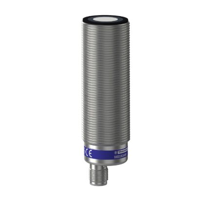 Picture of Ultrasonic sensors XX, ultrasonic sensor, stainless steel, cylindrical M30, straight, 2 m, 4...20 mA