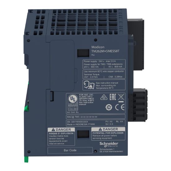 Picture of motion controller, Modicon M262, 3ns per instruction, 8 axes, Ethernet, Sercos
