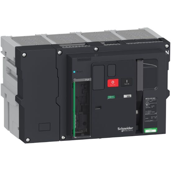 Picture of Circuit breaker  frame, MasterPact MTZ2 08H2V drawout for MicroLogic X, 800A, 100kA/415VAC  (Icu/Icw), 4P right neutral