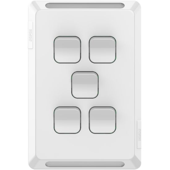 Picture of Gridplate and Skin, Pro Series, 5 Gang, Vertical/Horizontal Mount