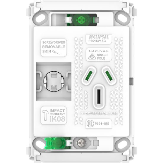 Picture of Single Power Point Grid, Pro Series, Vertical Mount, 250V, 15A