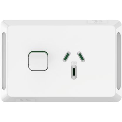 Picture of Single Power Point, Pro Series, Horizontal Mount, 250V, 10A