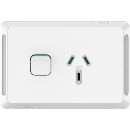 Picture of Single Power Point, Pro Series, Double Pole, Horizontal Mount, 250V, 10A