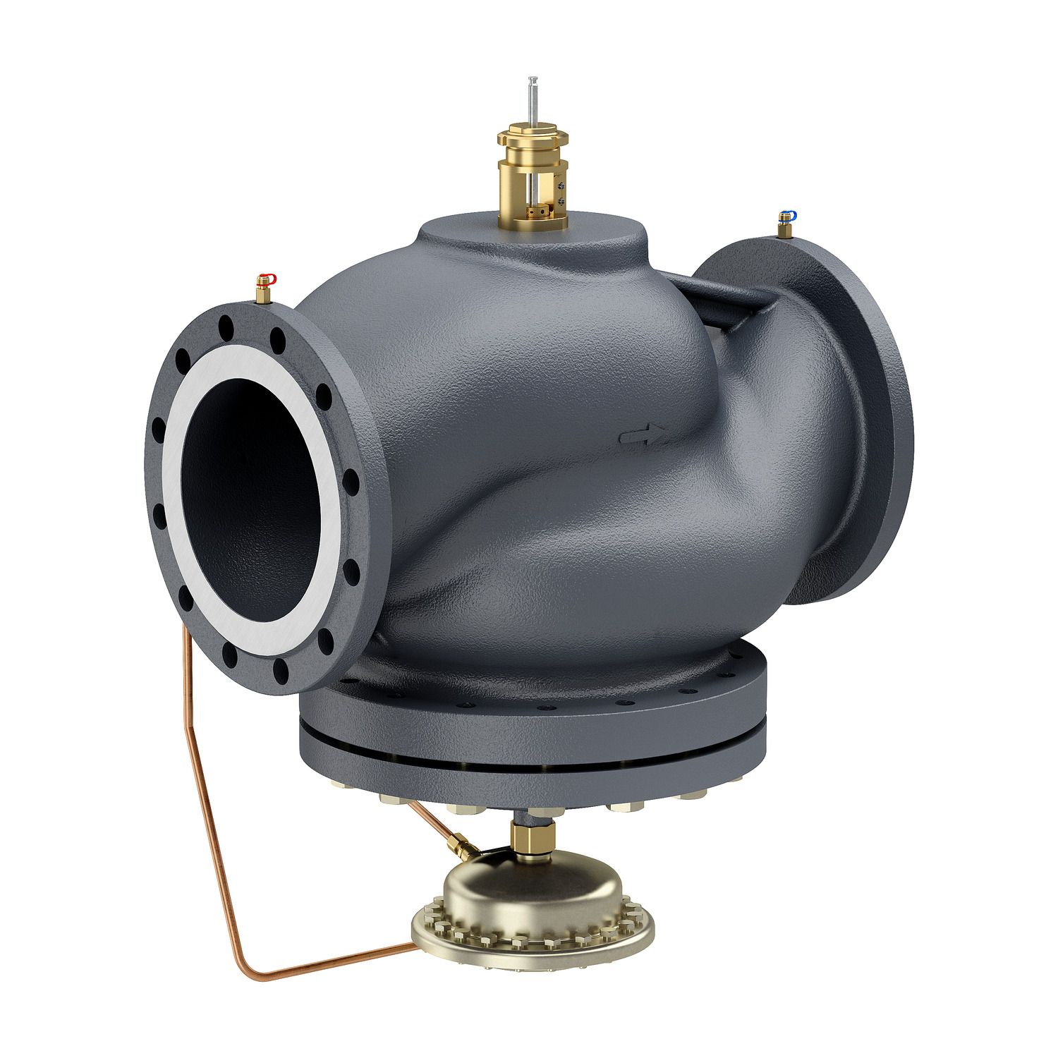 Picture of SpaceLogic VP222F PIBCV (PICV), 2-Way, PN16, DN250, Flanged, Standard Flow: 112...300 m³/h (41...103 l/s).